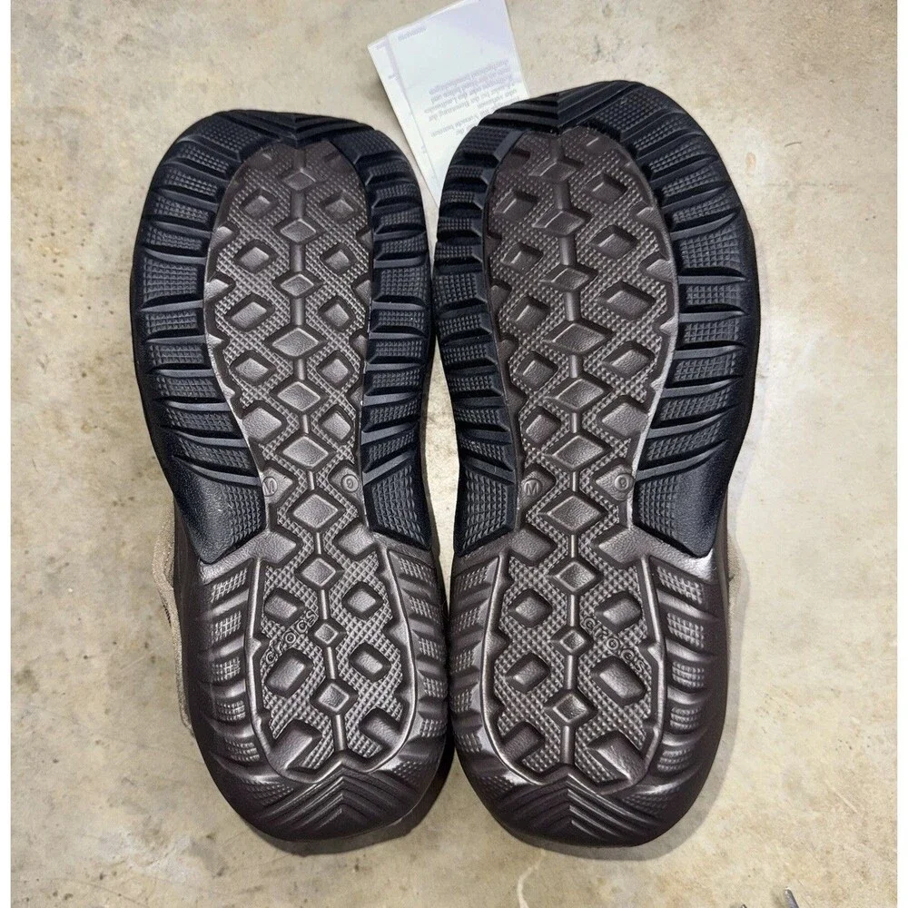 crocs men's swiftwater mesh deck brown sandals size 9 Lightweight Flexible NWT